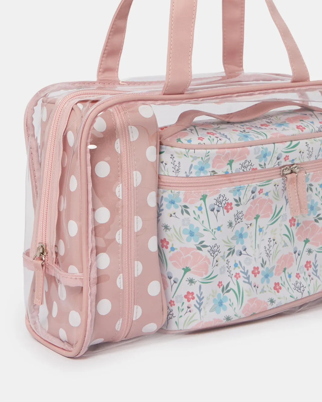 Pink Cosmetic Pouch Set (3 Piece) sold by Redtag product image thumbnail 4