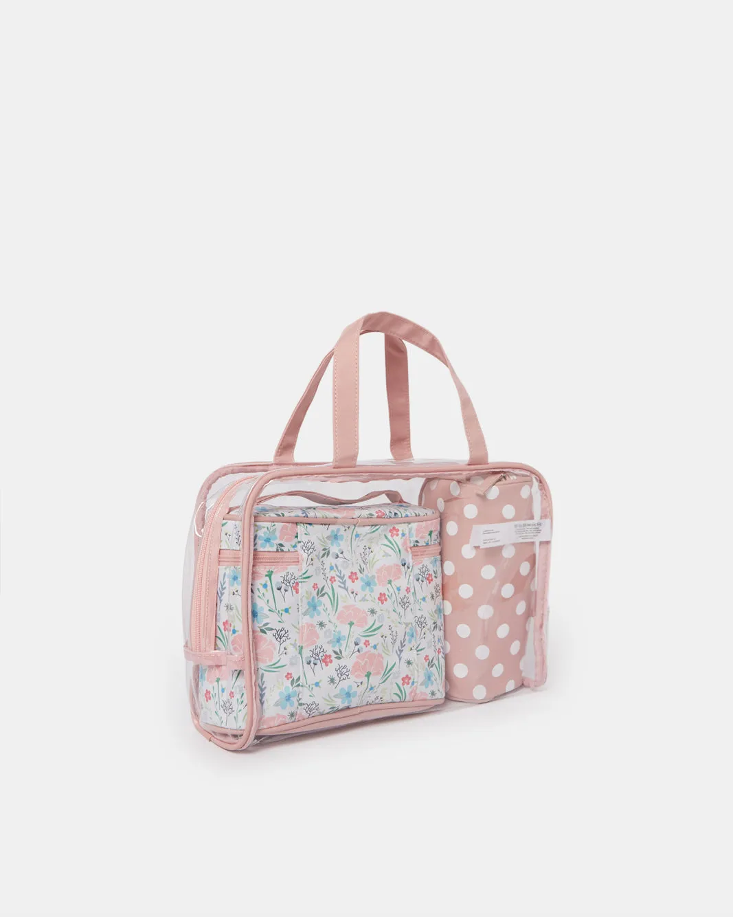 Pink Cosmetic Pouch Set (3 Piece) sold by Redtag product image thumbnail 3