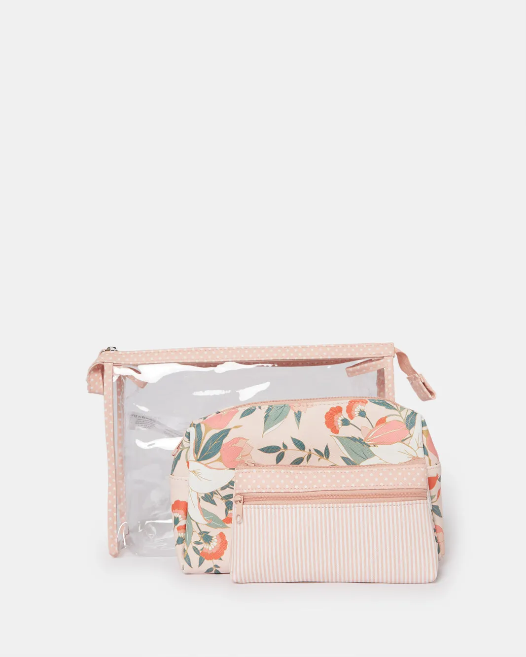 Pink Cosmetic Pouch Set (3 Piece) sold by Redtag product image thumbnail 2