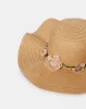 Women Beige Embellished Hat With Flower sold by Redtag
