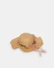 Women Beige Embellished Hat With Flower sold by Redtag