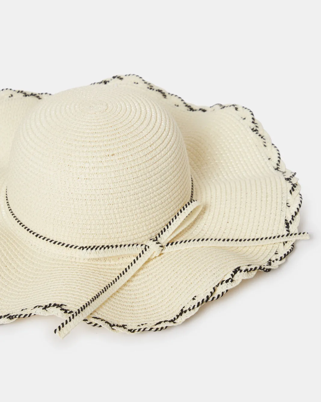 Women Beige Embellished Hat With Crochet Detail sold by Redtag product image thumbnail 4