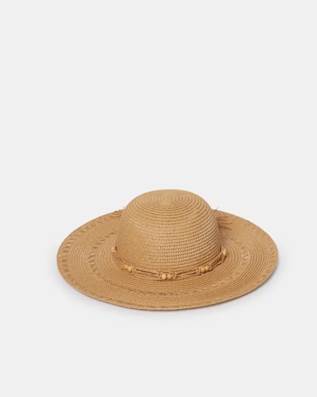 Women Beige Embellished Hat sold by Redtag