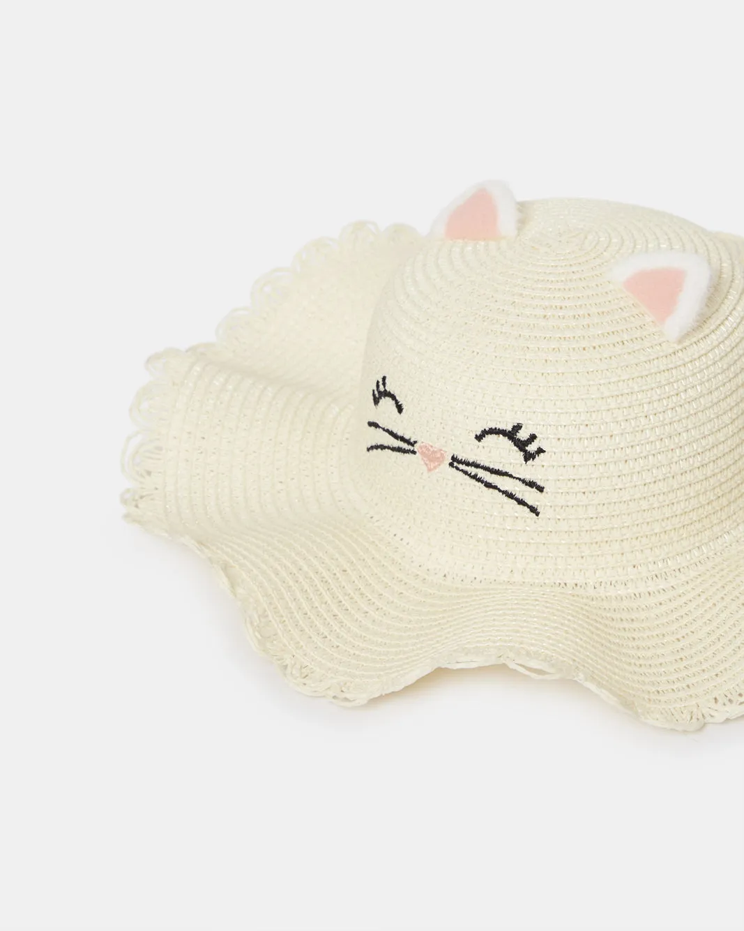 Girls Beige Cat Embellishment Hat sold by Redtag product image thumbnail 3