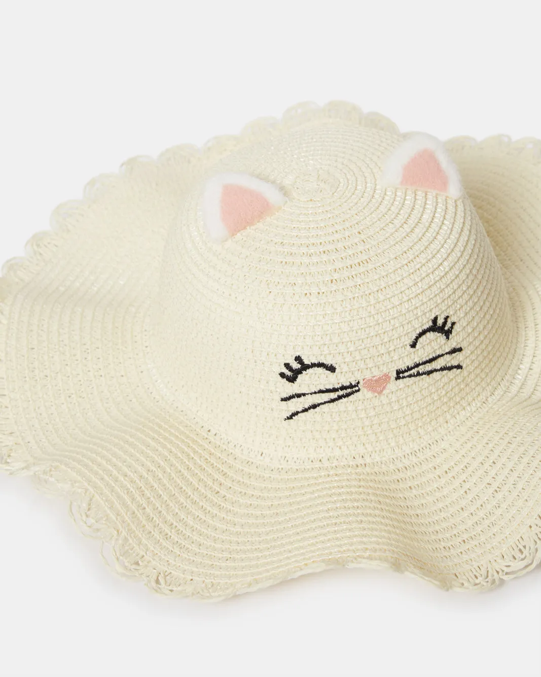 Girls Beige Cat Embellishment Hat sold by Redtag product image thumbnail 4