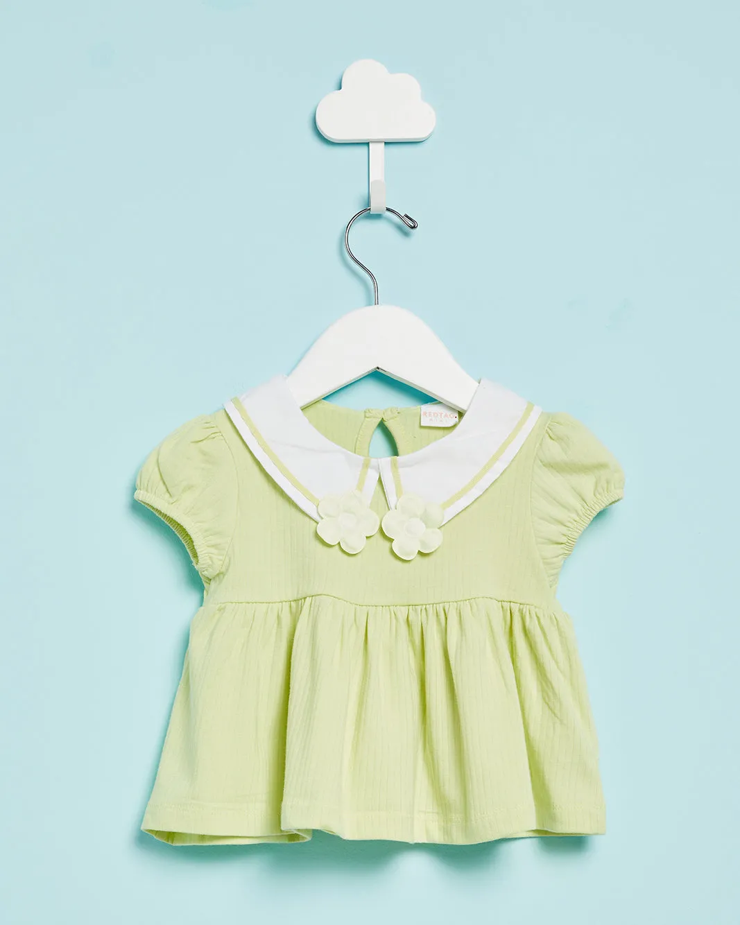 Infant Girls Mint Plain Collared Blouse sold by Redtag