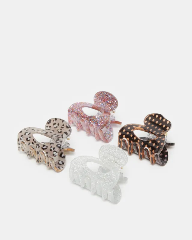 Women Assorted Embellished Hair Clips (Pack of 4) sold by Redtag