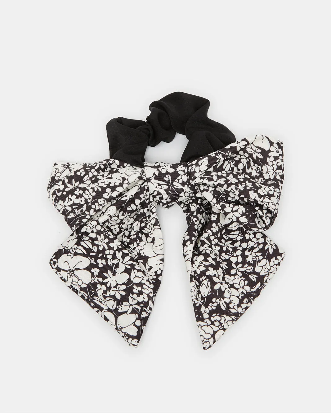 Women Black Printed Scrunchy sold by Redtag