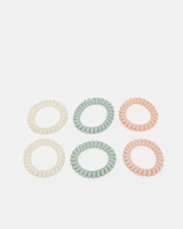 Women Assorted Solid Elastic Hair Band (6 Piece) sold by Redtag