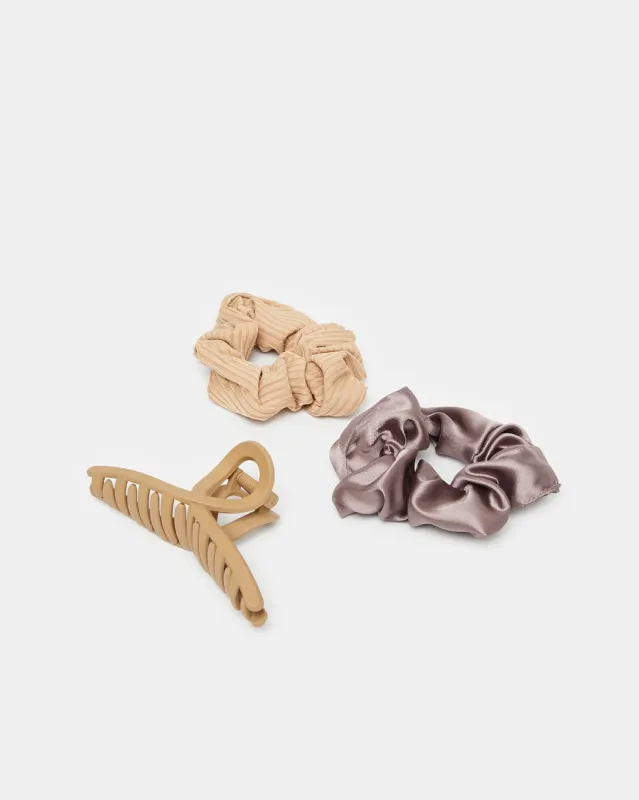 Women Assorted Scrunchy And Hair Claw Set (Pack of 3) sold by Redtag