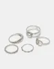 Women Silver Embellished Ring Set (Pack of 5) sold by Redtag