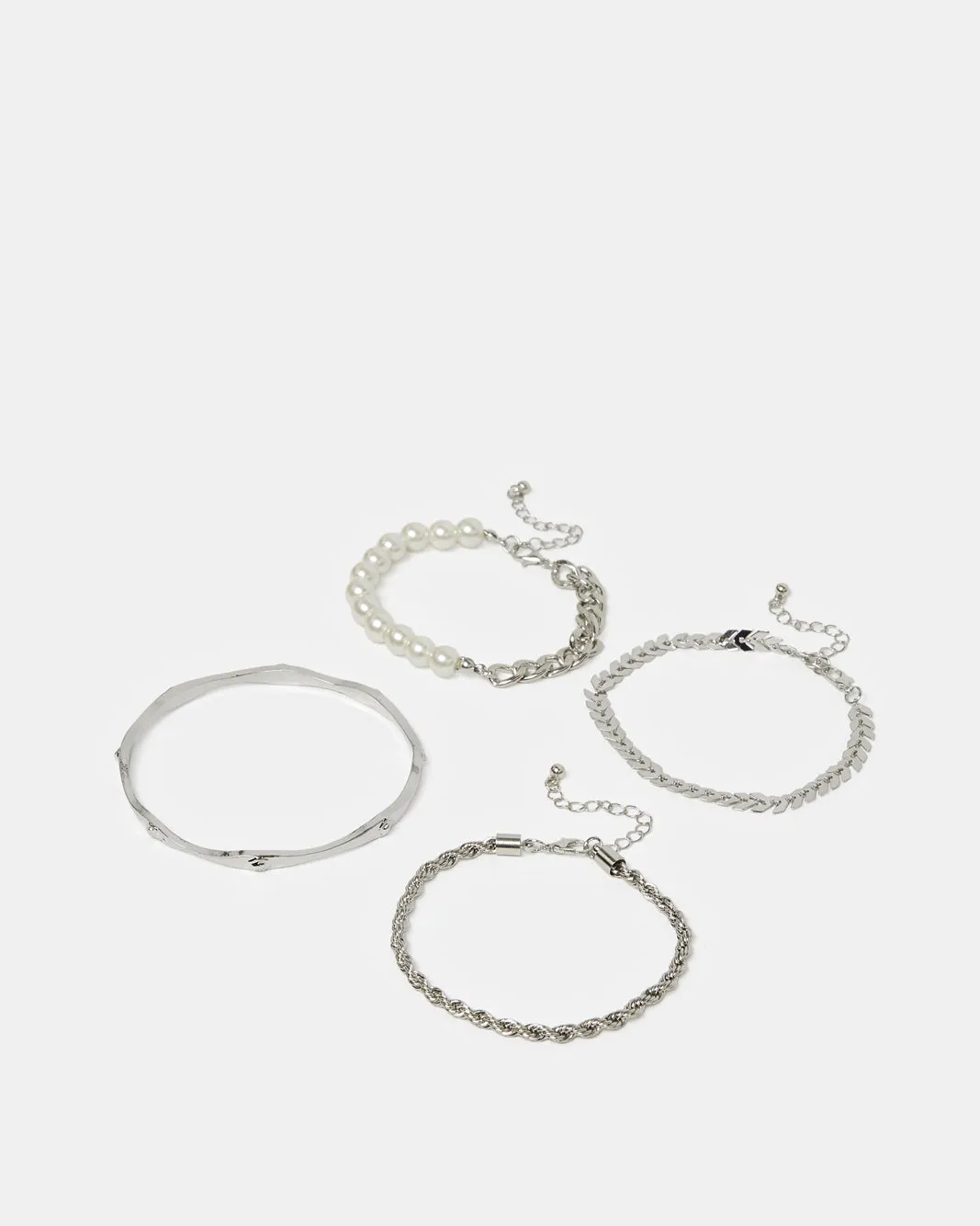Women Silver Embellished Bracelets (4 Piece) sold by Redtag product image thumbnail 2