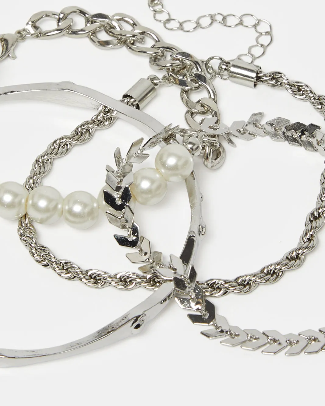 Women Silver Embellished Bracelets (4 Piece) sold by Redtag product image thumbnail 3