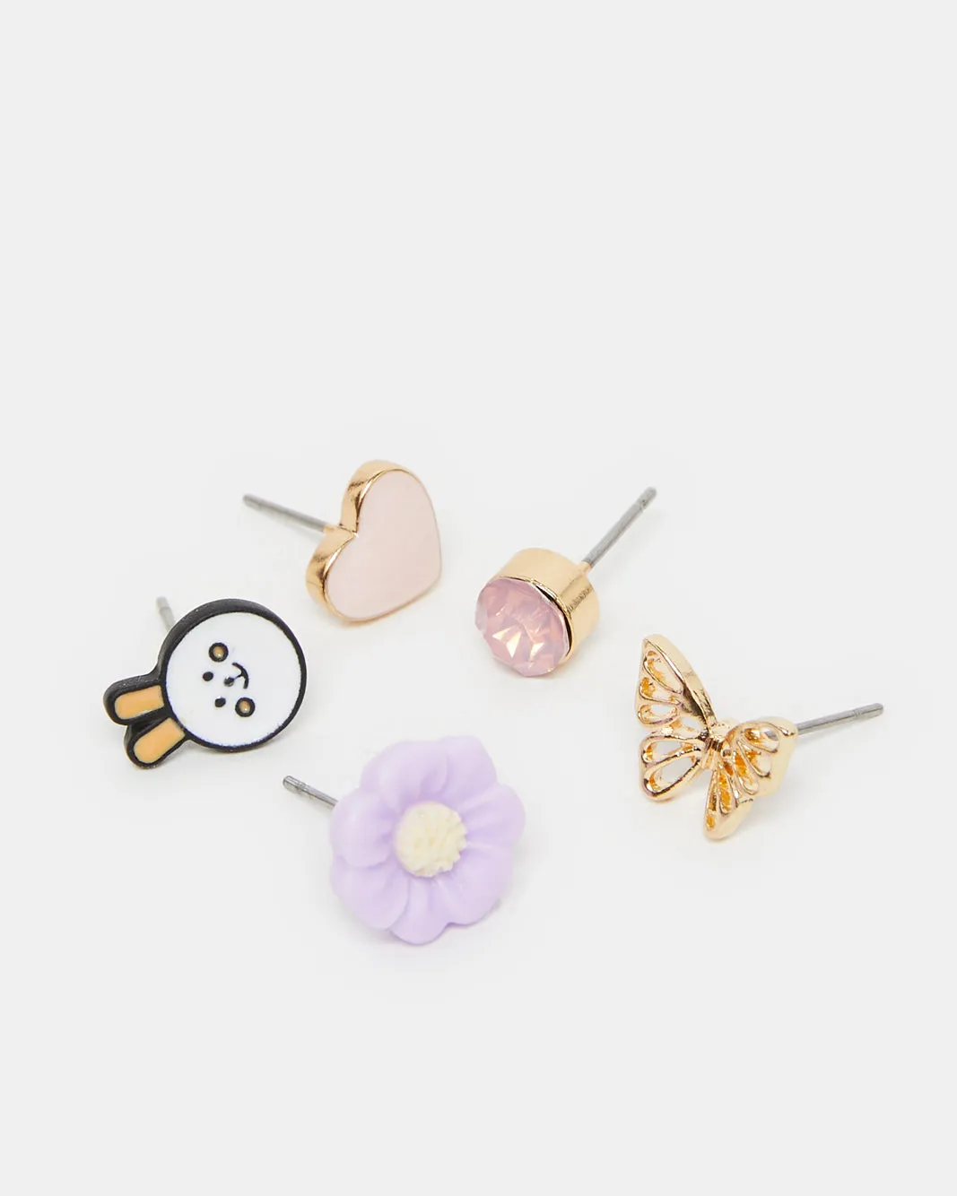 Girls Assorted Earring Studs (6 Pairs) sold by Redtag product image thumbnail 2