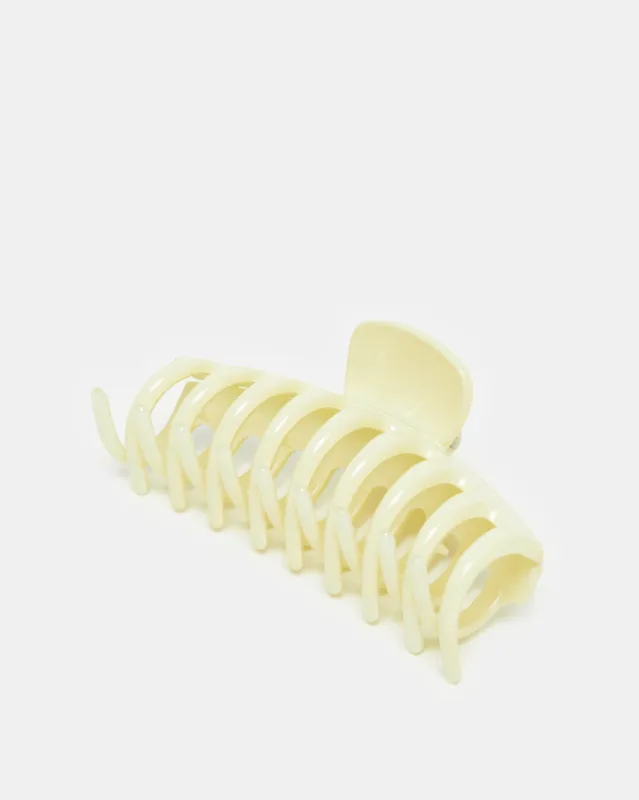 Women Ivory Solid Hair Claw sold by Redtag