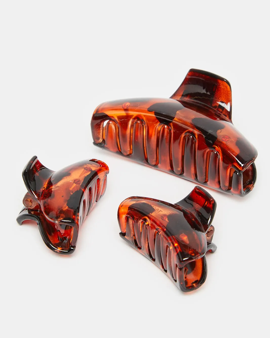 Women Brown Jaw Clip Set (Pack of 3) sold by Redtag product image thumbnail 3