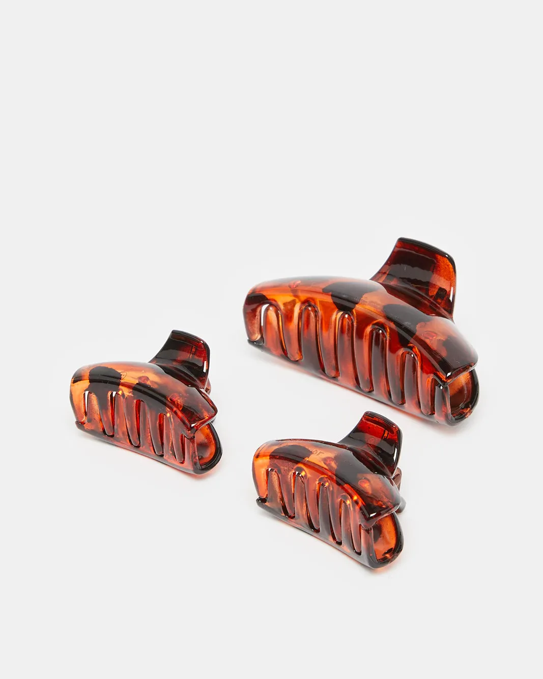 Women Brown Jaw Clip Set (Pack of 3) sold by Redtag