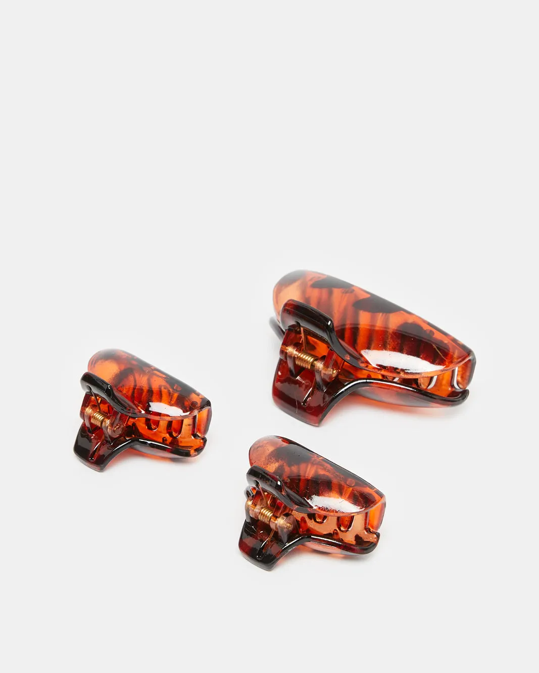 Women Brown Jaw Clip Set (Pack of 3) sold by Redtag product image thumbnail 2