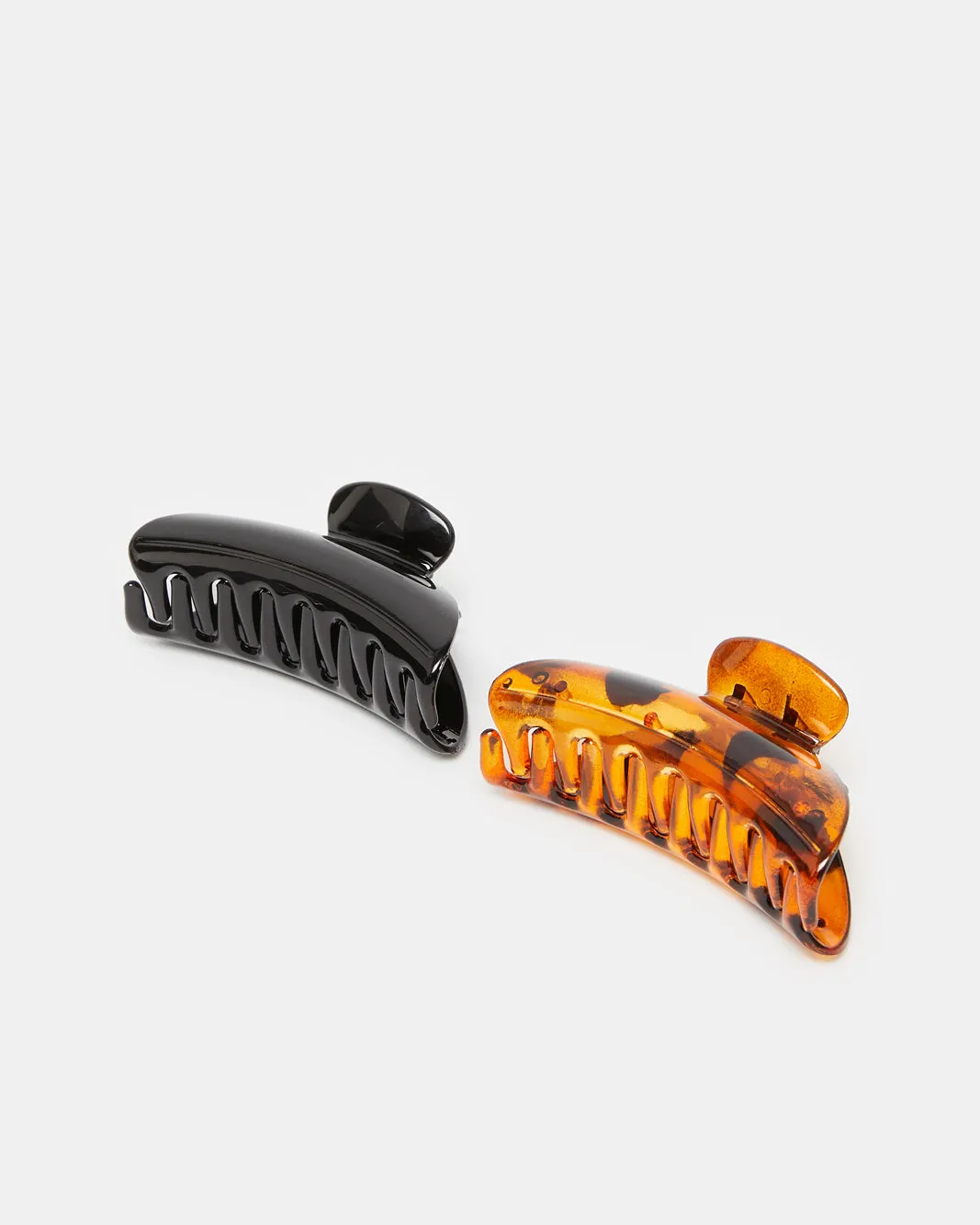 Women Black And Brown Jaw Clip Set (Pack of 2) sold by Redtag