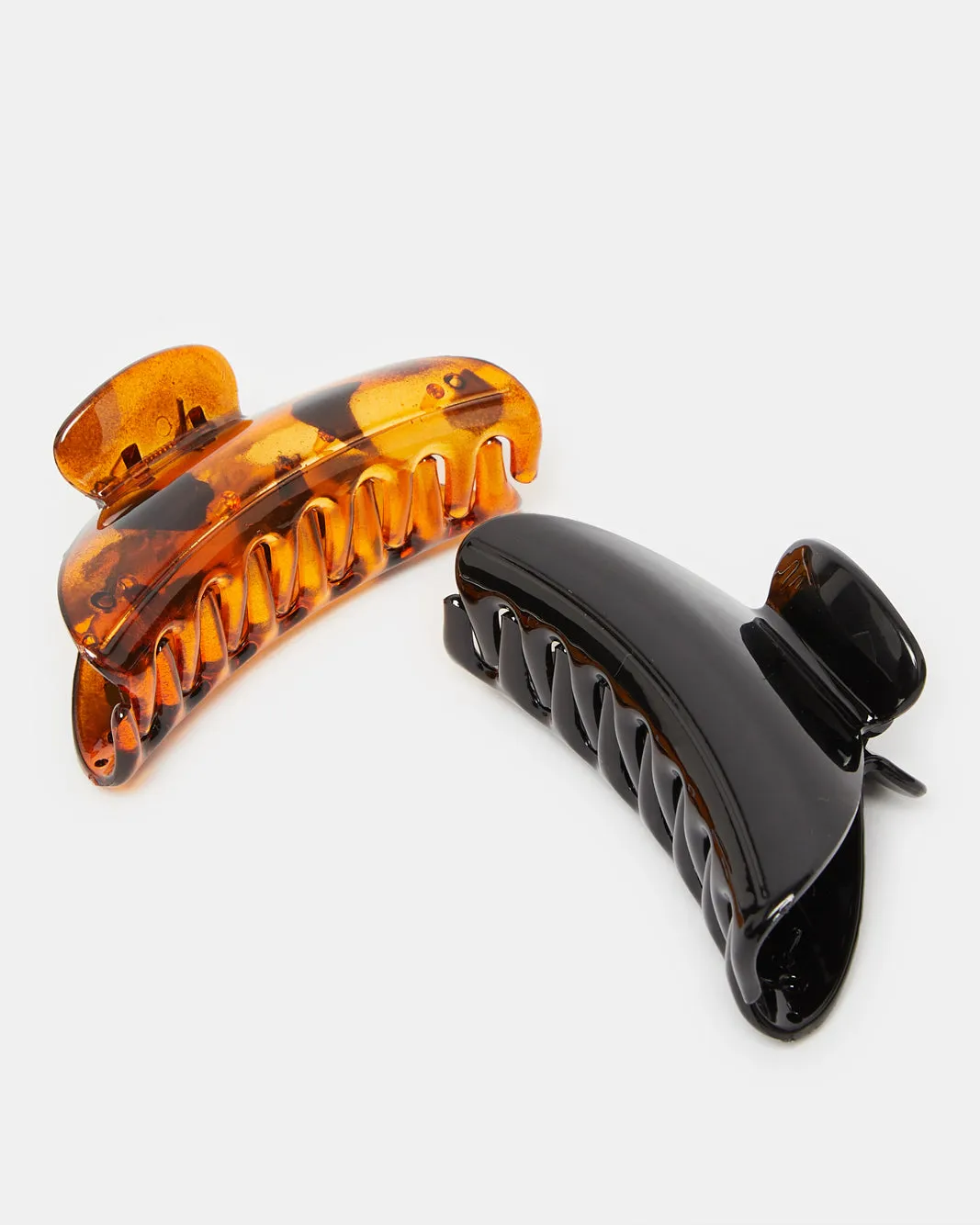 Women Black And Brown Jaw Clip Set (Pack of 2) sold by Redtag product image thumbnail 3