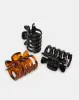 Women Black And Brown Jaw Clip Set (Pack of 3) sold by Redtag