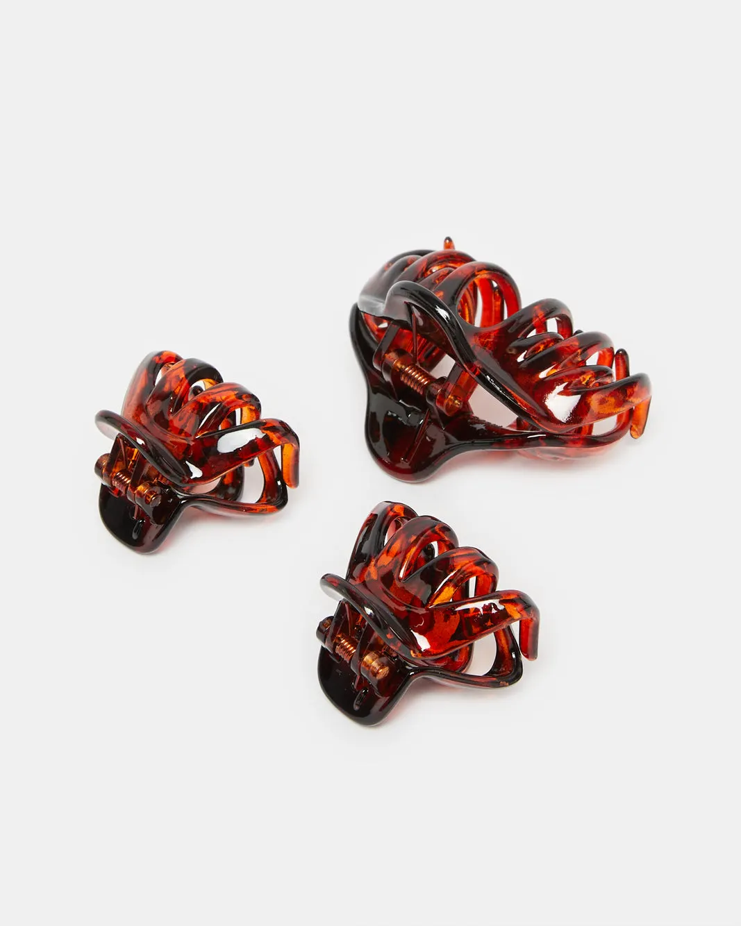 Women Brown Hair Clip Set (Pack of 3) sold by Redtag product image thumbnail 2