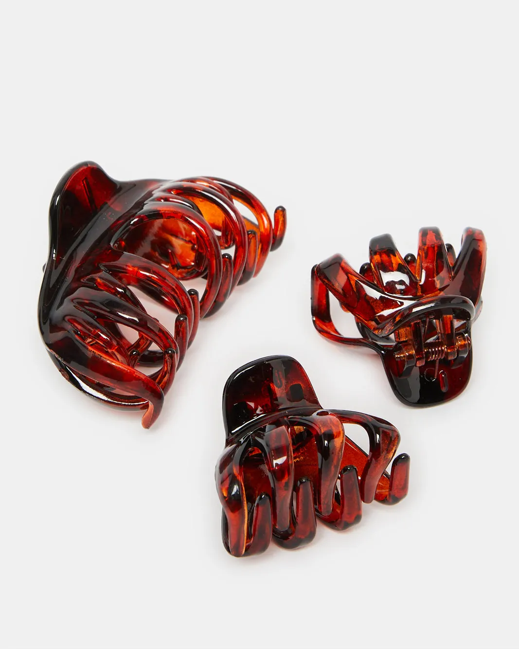 Women Brown Hair Clip Set (Pack of 3) sold by Redtag product image thumbnail 3