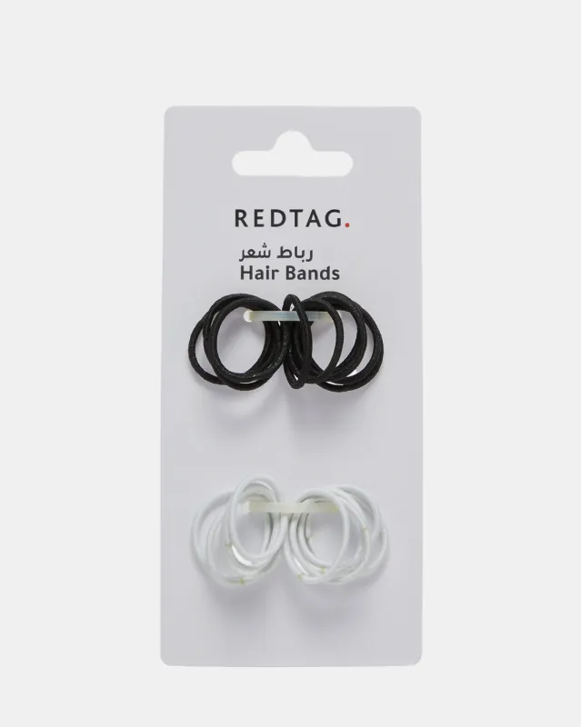 Women Black And White Elastic Band Set (60 Piece) sold by Redtag