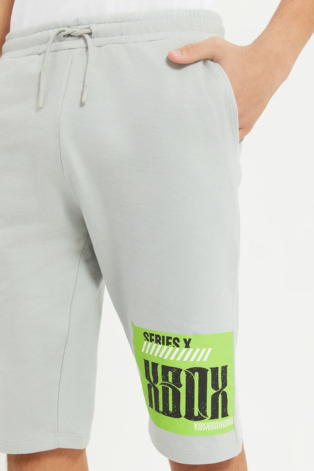 Senior Boys Grey X-Box Active Shorts sold by Redtag product image thumbnail 4