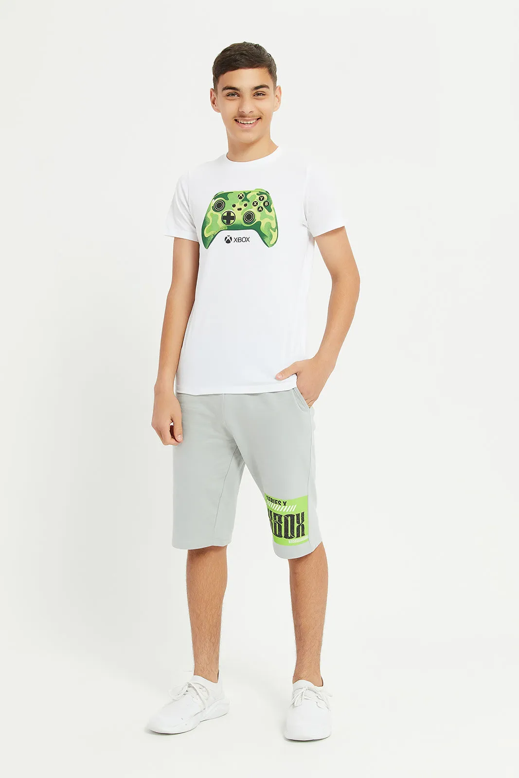 Senior Boys Grey X-Box Active Shorts sold by Redtag product image thumbnail 2