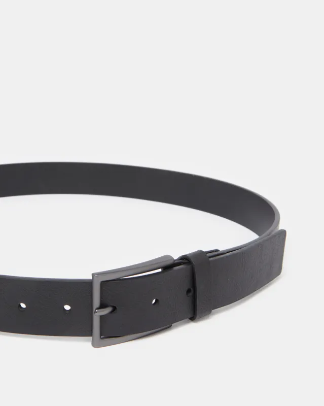 Men Black Belt Black sold by Redtag