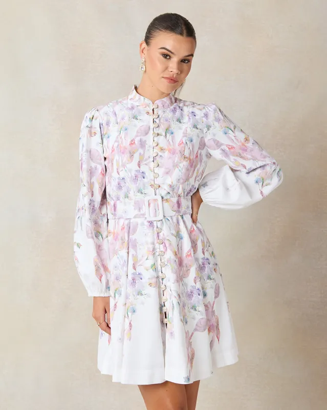 Women White Printed Dress sold by Redtag