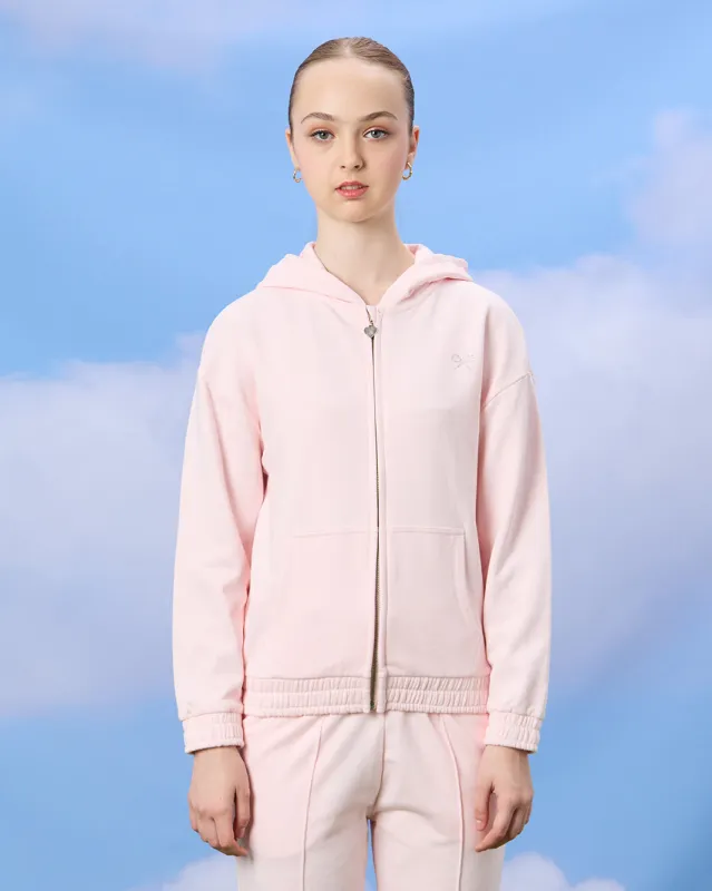 Senior Girls Pink Hooded Sweatshirt sold by Redtag