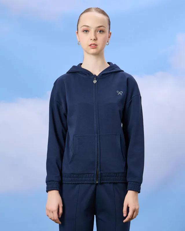 Senior Girls Navy Hooded Sweatshirt sold by Redtag