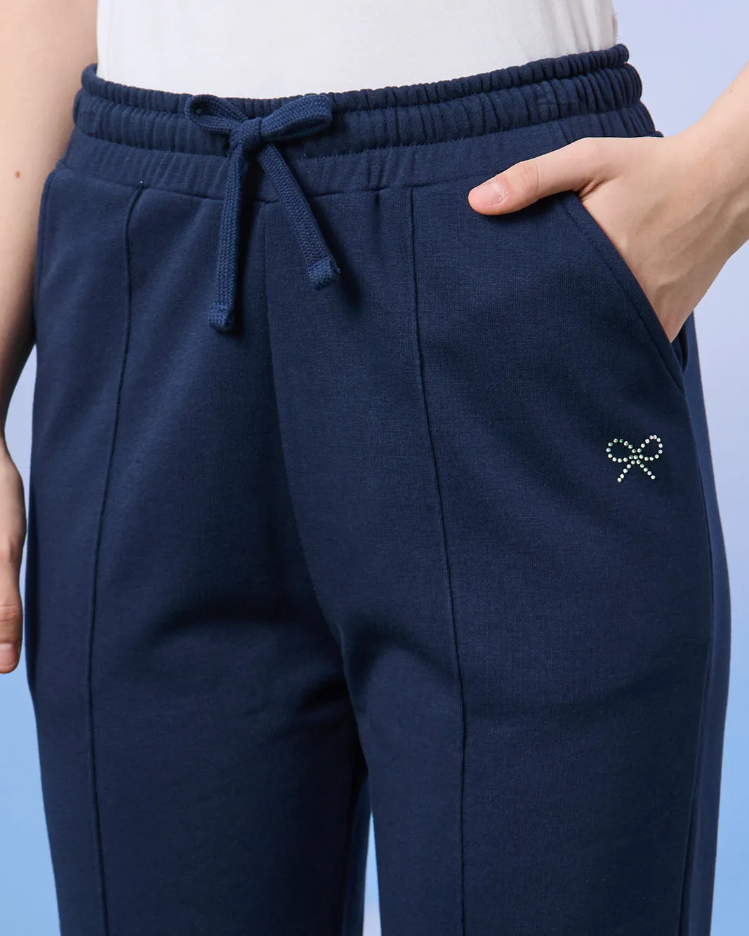 Senior Girls Navy Basic Track Pants sold by Redtag product image thumbnail 4