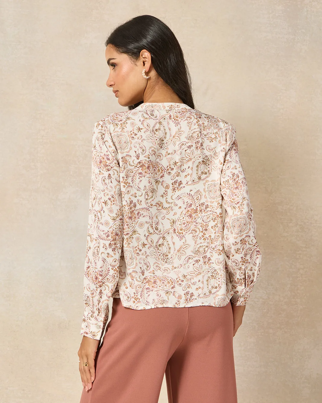 Women Pink Centre Pleat Neck Gathered Blouse sold by Redtag product image thumbnail 3