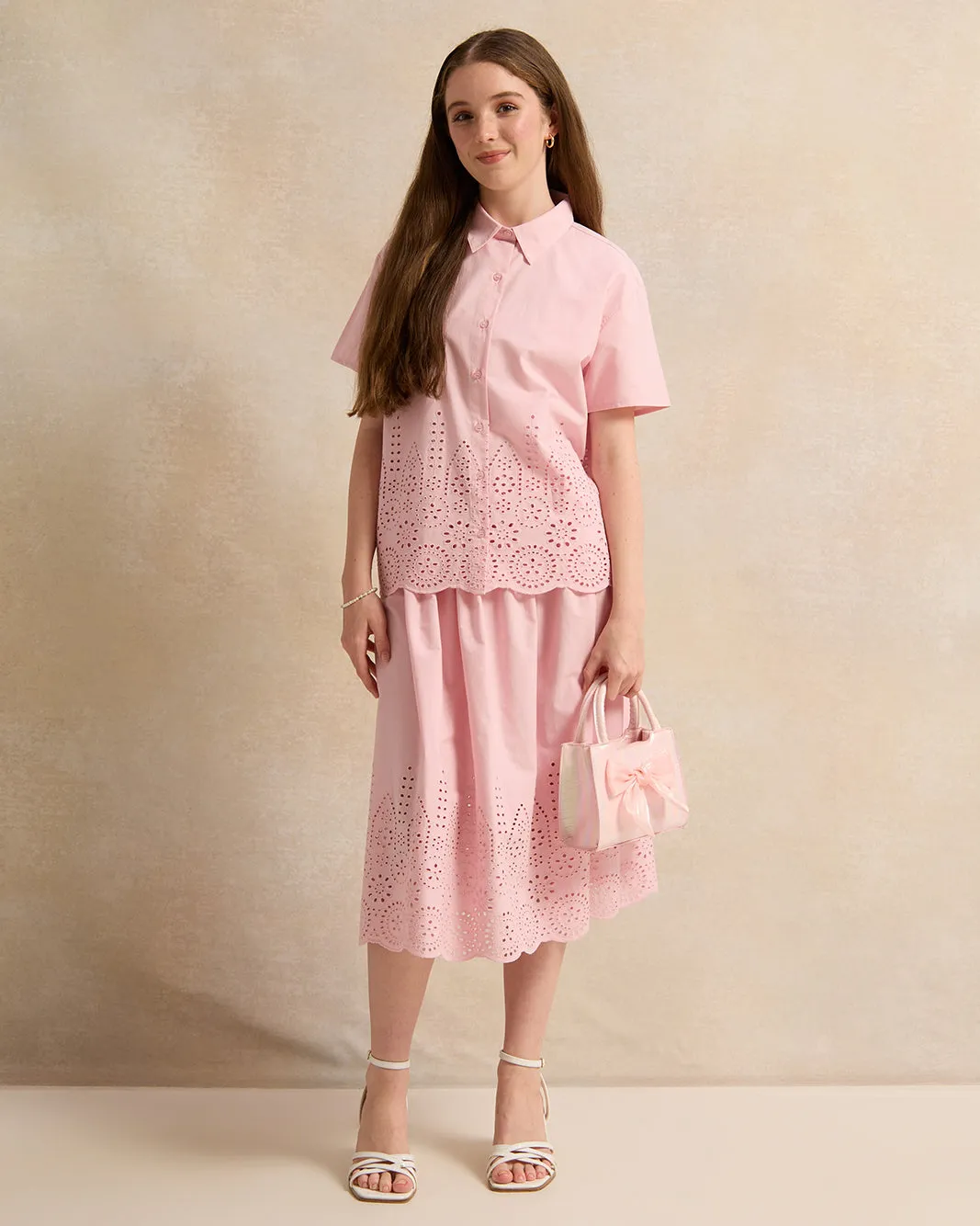 Senior Girls Pink Embellished Skirt sold by Redtag product image thumbnail 2