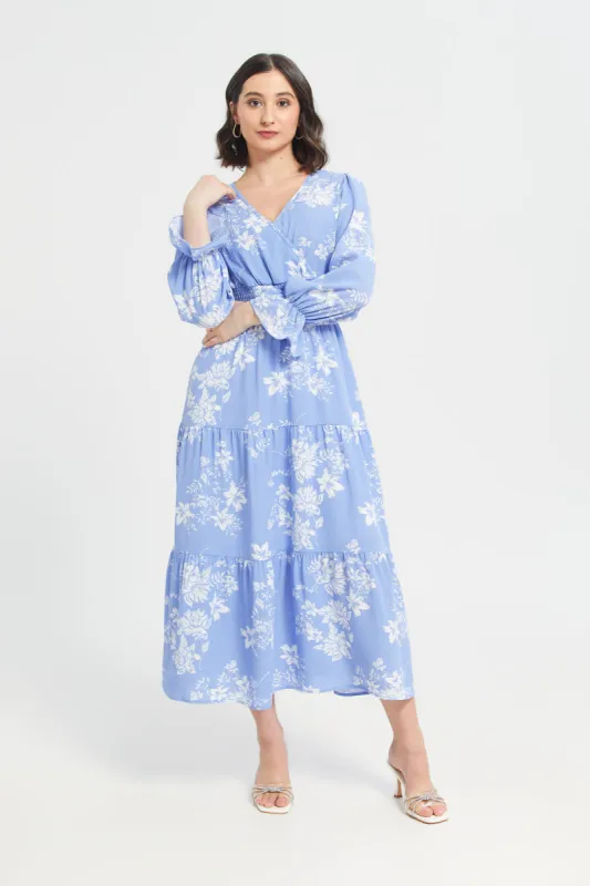 Wrap Crepe Printed Dress sold by Redtag