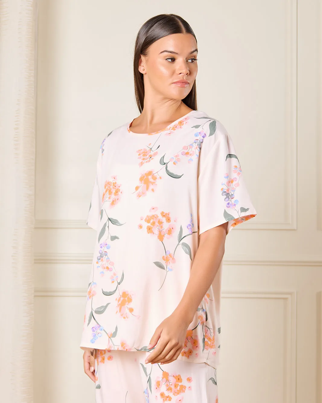 Women Cream Printed Pyjama Set (2 Piece) sold by Redtag product image thumbnail 2