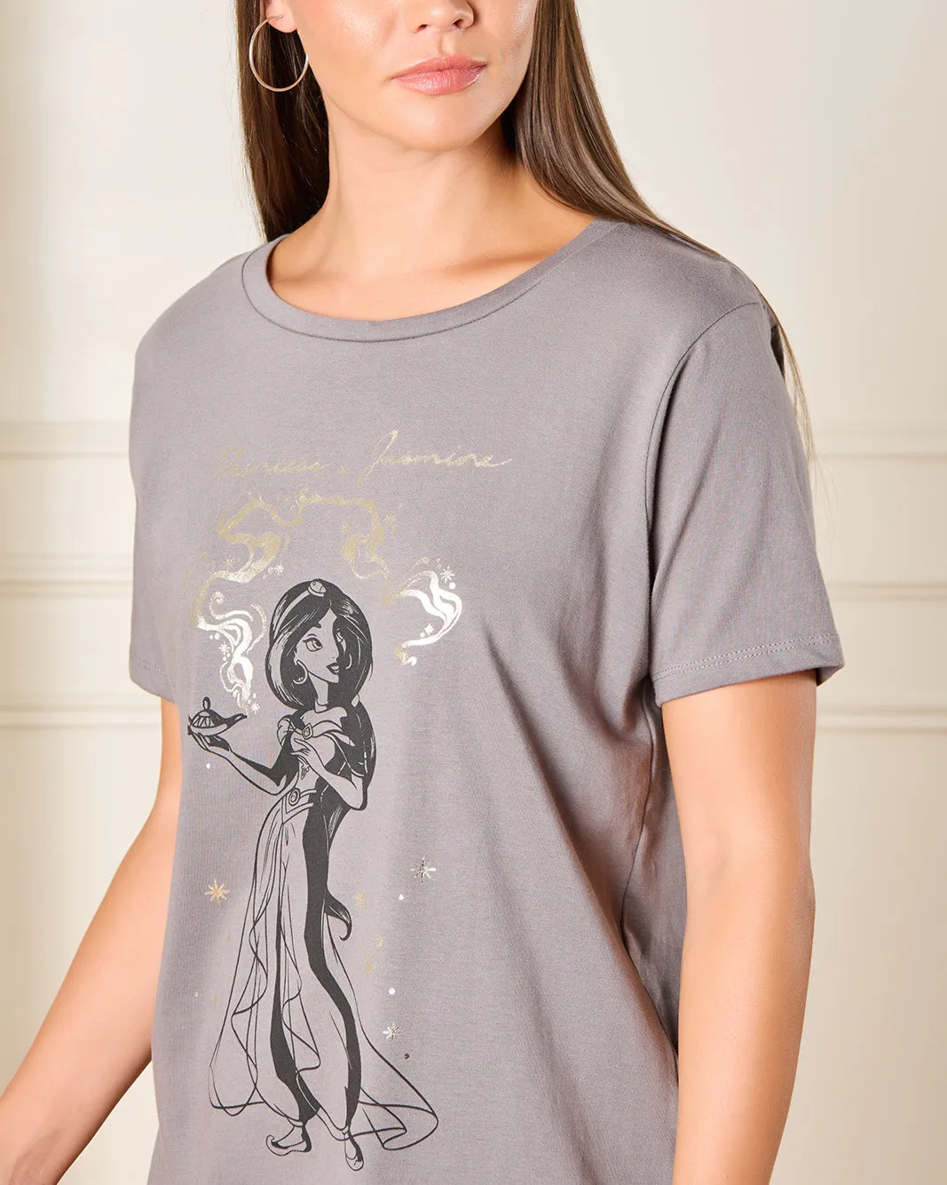Women Grey Jasmine Printed T-Shirt sold by Redtag product image thumbnail 4