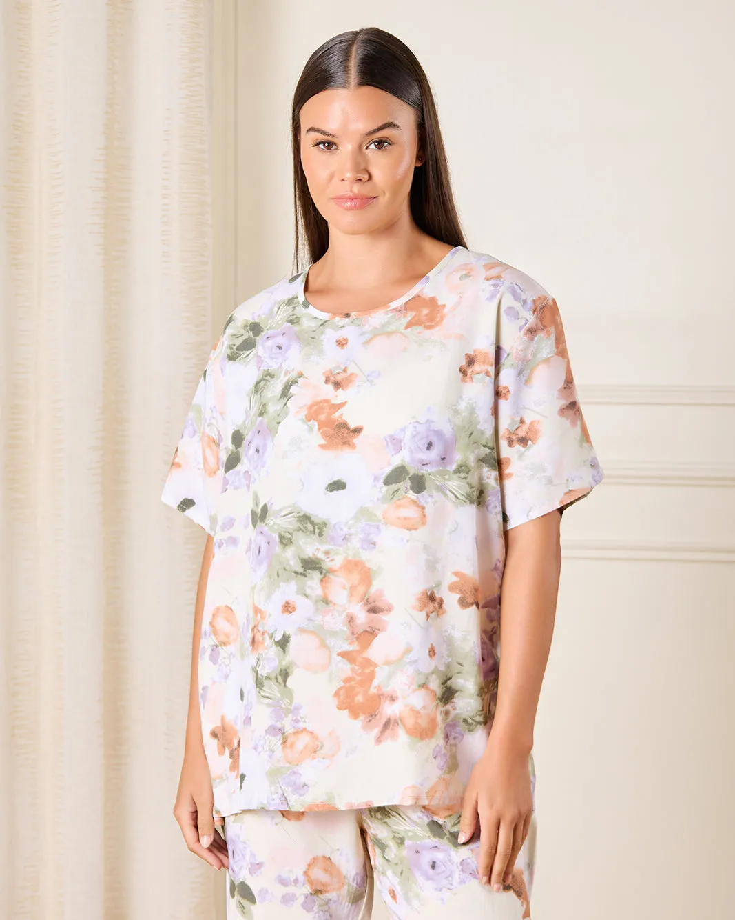 Women White Floral Print Pyjama Set (2 Piece) sold by Redtag product image thumbnail 2