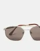 Men Black And Silver Hexagonal Sunglasses sold by Redtag