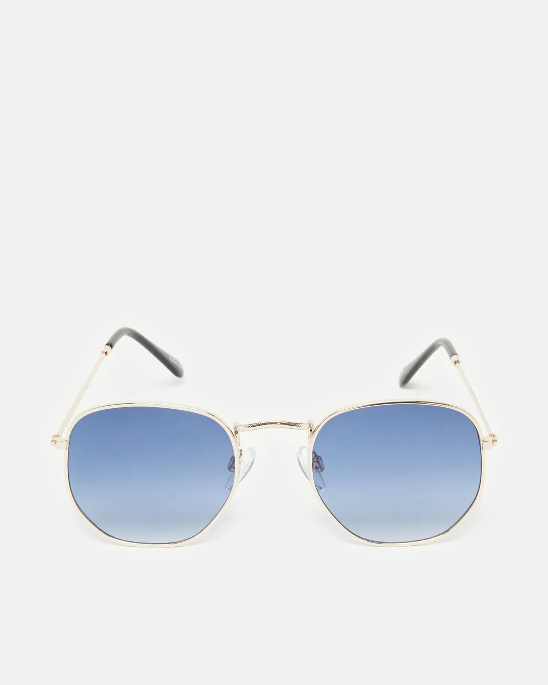 Men Blue Hexagonal Sunglasses sold by Redtag