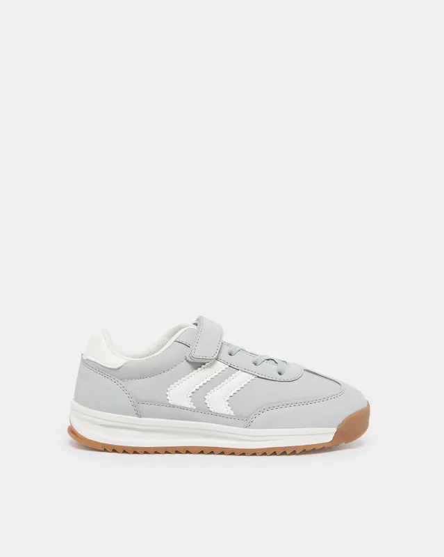 Senior Boys Grey Retro Sneakers sold by Redtag