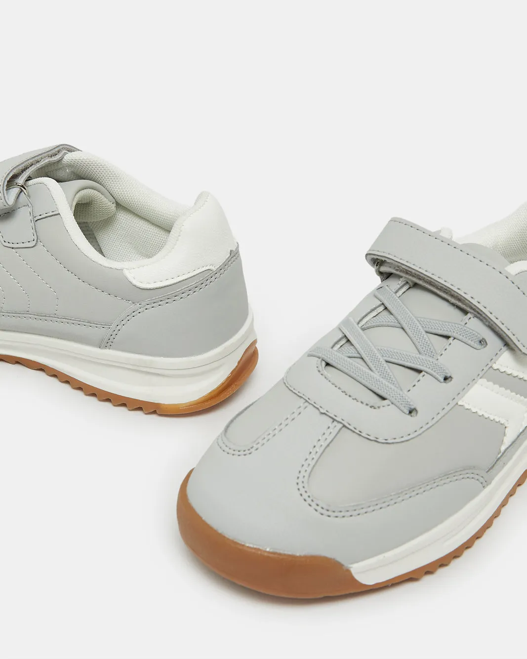 Senior Boys Grey Retro Sneakers sold by Redtag product image thumbnail 3