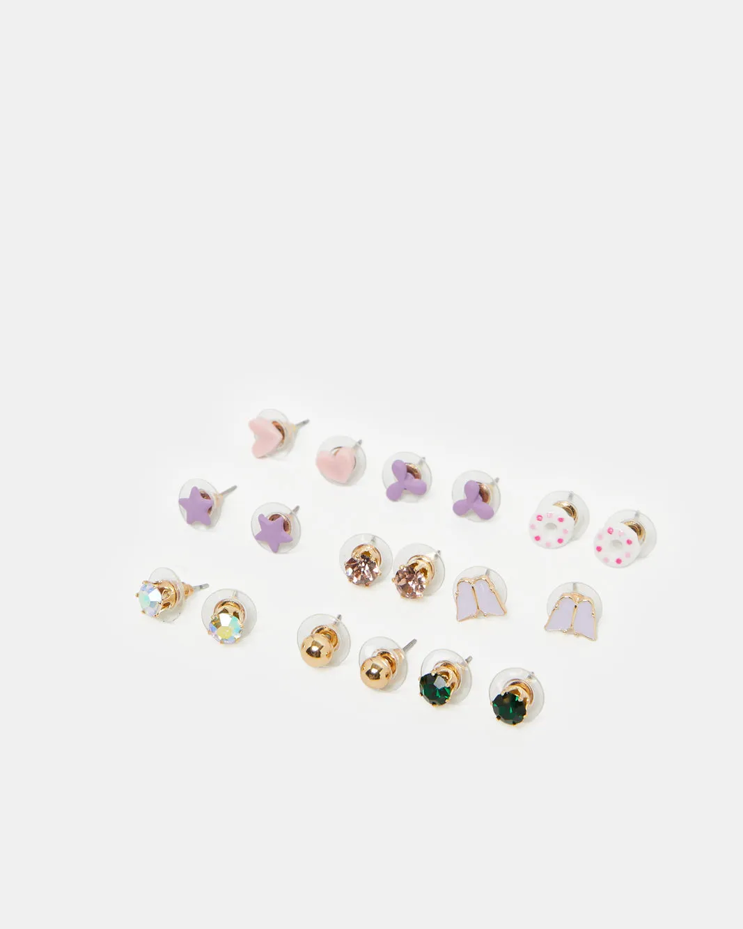 Girls Assorted Embellished Studs (9 Pairs) sold by Redtag product image thumbnail 3