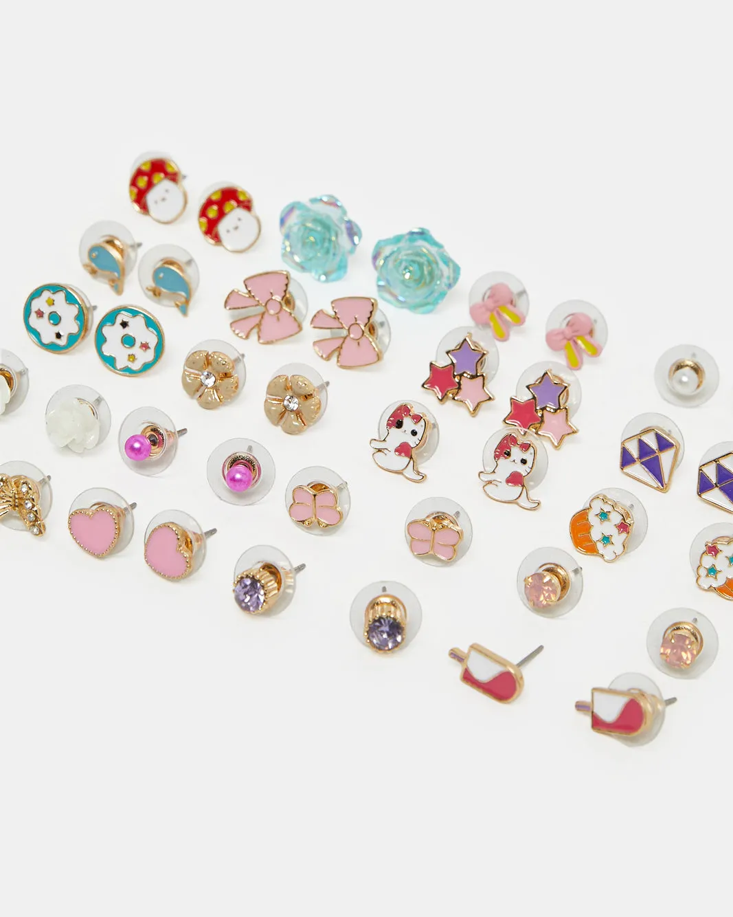 Girls Assorted Embellished Studs (20 Pairs) sold by Redtag product image thumbnail 3