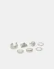 Women Silver Embellished Rings Set (Pack of 7) sold by Redtag