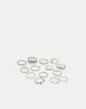 Women Silver Embellished Rings Set (Pack of 14) sold by Redtag