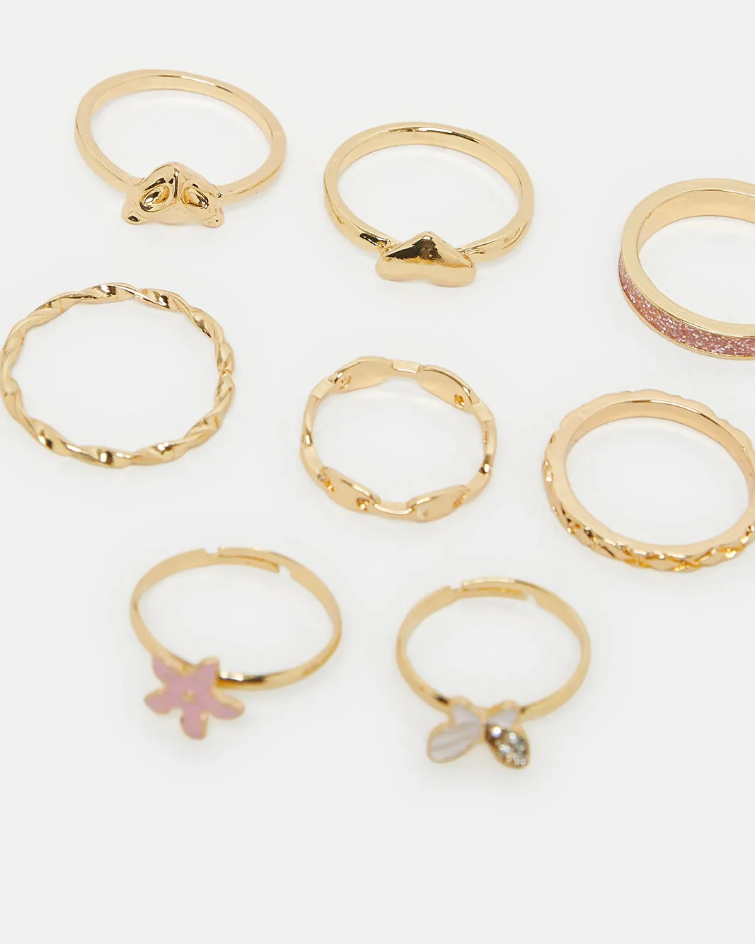 Women Gold Embellished Rings Set (Pack of 8) sold by Redtag product image thumbnail 3